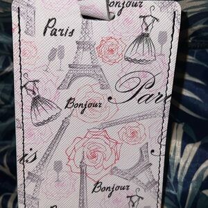 Paris Themed Traveling Case - Pink and Gray
